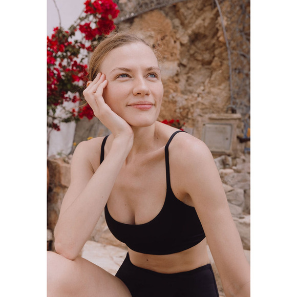 Andie Swim The Maui Top Eco Nylon in Black S NWT - Picture 3 of 6